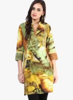 Rain & Rainbow Mustard Yellow Cotton Kurta