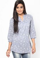 Rangriti Light Blue Printed Kurtas