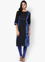 Shree Black Embroidered Kurtis