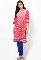 Shree Red Printed Kurta