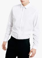 TOPMAN White Solid Slim Fit Formal Shirt