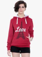 Tab91 Red Printed Sweatshirt