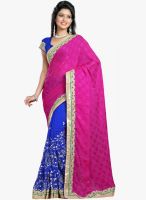 Triveni Sarees Blue Embroidered Sarees