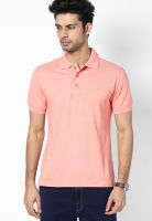 Wilkins & Tuscany Pink Solid Polo T-Shirts