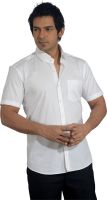 Baaamboos Men's Solid Formal White Shirt