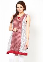 Aurelia Maroon Printed Kurtis