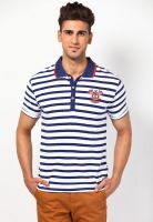 Cherokee Navy Blue Striped Polo T-Shirts