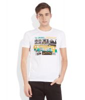Duke White Round Neck T Shirt