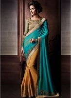 Khwaab Brown Embroidered Saree