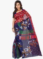 Lookslady Blue Printed Saree