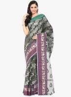 Lookslady Grey Printed Saree With Blouse