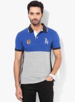 Monteil & Munero Blue Solid Polo T-Shirts