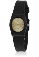 Q&Q Vp29J006Y Black/Golden Analog Watch