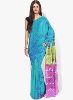 Satya Paul Multi Printed Crepe Saree