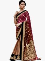 Shonaya Beige Embroidered Saree