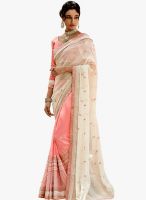 Shonaya Cream Embroidered Saree