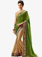Shonaya Green Embroidered Saree