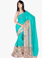 Shonaya Light Blue Solid Saree