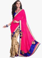 Shonaya Magenta Embroidered Saree