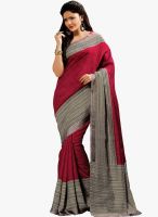 Shonaya Maroon Printed Saree