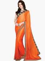 Shonaya Orange Embellished Saree