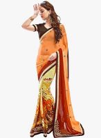Shonaya Orange Embellished Saree