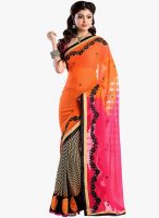 Shonaya Orange Embellished Saree