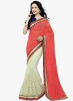 Shonaya Peach Embellished Saree