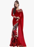 Shonaya Red Embellished Saree