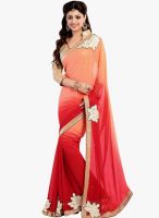 Shonaya Red Embellished Saree