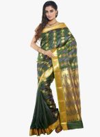 Sudarshan Silk Green Printed Saree