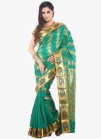 Sudarshan Silk Green Printed Saree