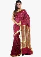 Sudarshan Silk Magenta Printed Saree