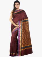 Sudarshan Silk Maroon Printed Saree