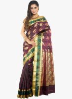 Sudarshan Silk Purple Printed Saree