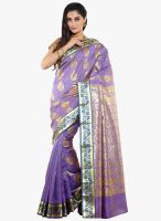 Sudarshan Silk Purple Printed Saree