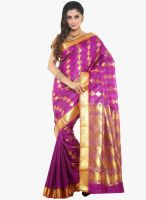 Sudarshan Silk Purple Printed Saree