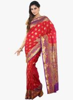 Sudarshan Silk Red Printed Saree