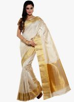 Sudarshan Silk White Printed Saree