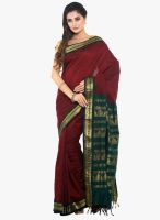 Sudarshan Silk Wine Printed Saree