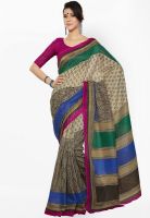 Triveni Sarees Beige Printed Saree