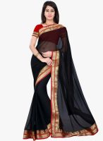 Triveni Sarees Black Solid Saree