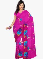 Triveni Sarees Magenta Printed Saree