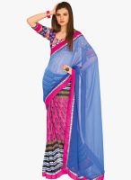 Triveni Sarees Pink Printed Saree