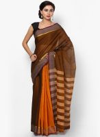 Urban Vastra Cotton Brown Saree