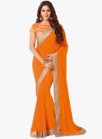 Vishal Orange Embellished Saree