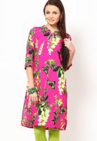 W Pink Printed Kurtis