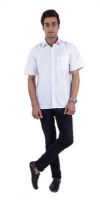 Warrior Men's Solid Casual White Shirt