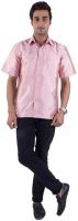 Warrior Men's Solid Casual Pink Shirt