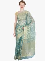 Xclusive Chhabra Aqua Blue Printed Saree